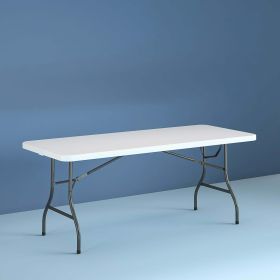 8 Foot Centerfold Folding Table - White