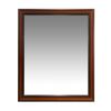 Molded Polystyrene Frame Wall Mirror with Beaded Details; Cherry Brown - as Pic