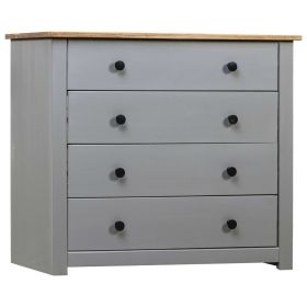 Side Cabinet Gray 31.5"x15.7"x28.7" Pine Panama Range - Gray