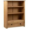 Bookcase 31.5"x13.8"x43.3" Solid Pine Wood Panama Range - Brown