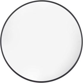 Black 30 IN Metal Round mirror - 1