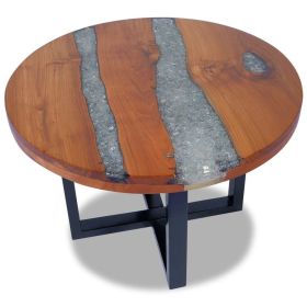 Coffee Table Teak Resin 23.6" - Brown