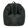 Joey Bean Bag Chair, Nylon Polyester, Kids and Teens, 2.5ft, Black - Black