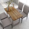 Dining Table 46.5"x22.8"x29.9" Solid Acacia Wood - Brown