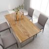 Dining Table 70.9"x35.4"x29.9" Solid Acacia Wood - Brown