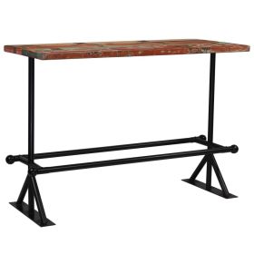 Bar Table Solid Reclaimed Wood Multicolor 59.1"x27.6"x42.1" - Multicolour