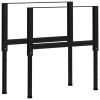 Adjustable Work Bench Frames 2 pcs Metal 33.5"x(27.2"-37.6") Black - Black