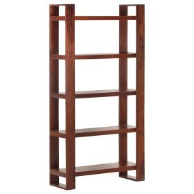 Book Cabinet Honey Brown 33.5"x11.8"x65.4" Solid Acacia Wood - Brown