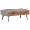 Coffee Table Gray 39.4"x23.6"x15.7" Solid Rough Mango Wood - Grey