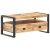 Coffee Table 39.4"x21.7"x17.7" Rough Mango Wood - Brown