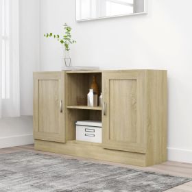 Sideboard Sonoma Oak 47.2"x12"x27.6" Engineered Wood - Brown