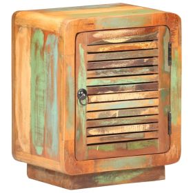 Bedside Cabinet 15.7"x11.8"x19.7" Solid Reclaimed Wood - Multicolour