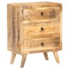 Sideboard 23.6"x13.8"x29.5" Rough Mango Wood - Brown