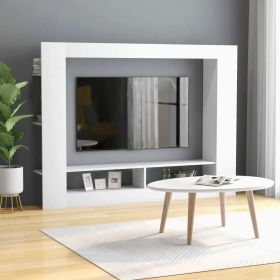 TV Cabinet White 59.8"x8.7"x44.5" Engineered Wood - White