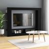 TV Cabinet Black 59.8"x8.7"x44.5" Engineered Wood - Black