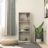 3-Tier Book Cabinet Concrete Gray 15.7"x9.4"x42.5" Engineered Wood - Grey