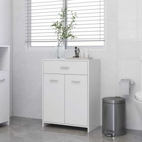 Bathroom Cabinet White 23.6"x13"x31.5" Engineered Wood - White