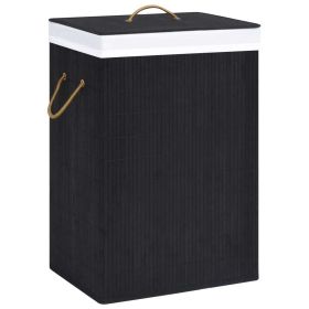 Bamboo Laundry Basket Black - Black