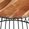 Coffee Table Ã˜26.8" Solid Acacia Wood - Brown