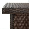 Corner Bar Table Brown 39.4"x19.7"x41.3" Poly Rattan - Brown