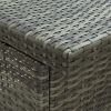 3 Piece Bar Set Poly Rattan Gray - Grey