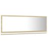 Bathroom Mirror White and Sonoma Oak 39.4"x4.1"x14.6" Engineered Wood - Beige