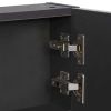 LED Bathroom Mirror Cabinet 24.4"x5.5"x23.6" - Anthracite