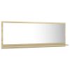 Bathroom Mirror Sonoma Oak 39.4"x4.1"x14.6" Engineered Wood - Brown