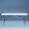 8 Foot Centerfold Folding Table - White