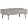 Coffee Table Gray 39.4"x23.6"x15.7" Solid Rough Mango Wood - Grey