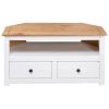 Corner TV Cabinet White 36.6"x19.3"x19.3" Solid Pine Panama Range - White