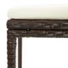 Bar Stools with Cushions 4 pcs Brown Poly Rattan - Brown