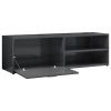 TV Cabinet High Gloss Gray 47.2"x13.4"x14.6" Engineered Wood - Grey