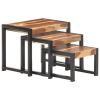 Nesting Tables 3 pcs Solid Wood with Sheesham Finish - Brown