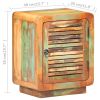 Bedside Cabinet 15.7"x11.8"x19.7" Solid Reclaimed Wood - Multicolour