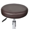 Office Stool Brown Faux Leather - Brown