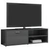 TV Cabinet High Gloss Gray 47.2"x13.4"x14.6" Engineered Wood - Grey