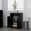 Bathroom Cabinet Black 23.6"x13"x31.5" Engineered Wood - Black