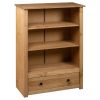 Bookcase 31.5"x13.8"x43.3" Solid Pine Wood Panama Range - Brown