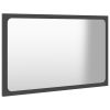 Bathroom Mirror Gray 23.6"x0.6"x14.6" Engineered Wood - Grey