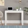 Parsons Desk;  White Laminated MDF - white