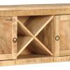 Sideboard 47.2"x11.8"x29.9" Rough Mango Wood - Brown