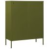 Chest of Drawers Olive Green 31.5"x13.8"x40" Steel - Green