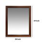 Molded Polystyrene Frame Wall Mirror with Beaded Details; Cherry Brown - as Pic