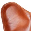 Butterfly Chair Brown Real Leather - Brown