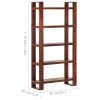 Book Cabinet Honey Brown 33.5"x11.8"x65.4" Solid Acacia Wood - Brown