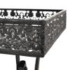 Folding Tea Table Vintage Style Metal 22.8"x13.8"x28.3" Black - Black