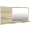 Bathroom Mirror Sonoma Oak 35.4"x4.1"x17.7" Engineered Wood - Brown