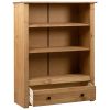 Bookcase 31.5"x13.8"x43.3" Solid Pine Wood Panama Range - Brown