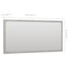 Bathroom Mirror Concrete Gray 31.5"x0.6"x14.6" Engineered Wood - Grey